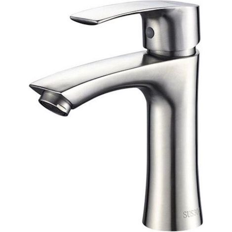 Robinet de lavabo chromé – Hauteur 18 cm – Modèle 8526 – Design moderne (1/5)