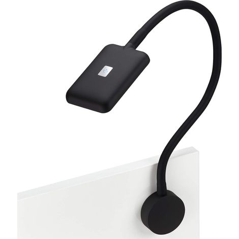 1 Lampe de lecture LED, Bras flexible, Capteur tactile, 12V, Blanc chaud, Pour lit, caravane, bureau (1/5)