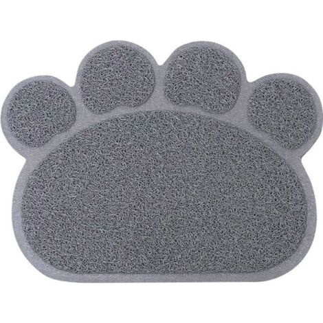 Tapis de litière pour chat, tapis de trappeur pour chats, tapis de litière en forme de patte, tapis de litière résistant à l'urine, durable, super doux, facile à nettoyer, 40 cm × 30 cm (1/5)