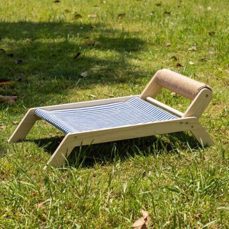 QORVA-Lit pour chat, lit de plage d'été, nid pour chat, cadre d'escalade pour chat, chaise longue universelle toutes saisons
