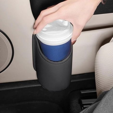 BelleRise - Double porte-gobelet pour voiture et porte-boisson en similicuir : des accessoires pour garder votre véhicule bien rangé. (1/5)