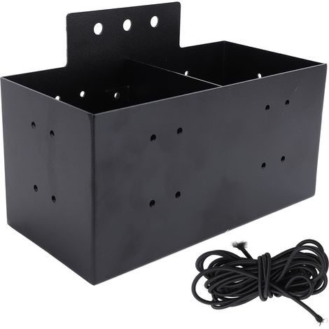 Ortviai Boîte de rangement pour attelage de remorque – Boîte à outils résistante aux chocs, réglable sur rail, noir