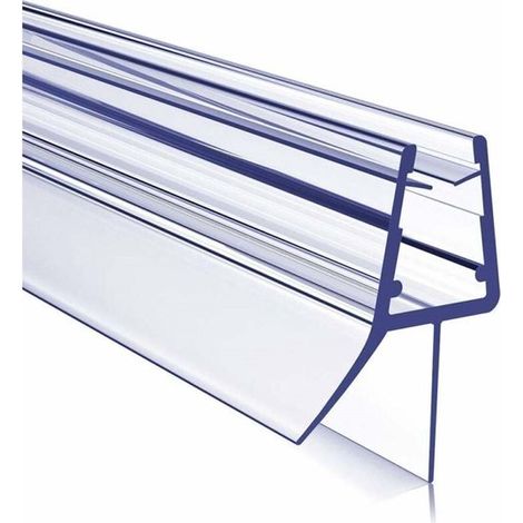 Joint d'étanchéité pour porte de douche - Joint en PVC - Imperméable et transparent - Pour verre de 4 à 6 mm - Longueur : 50 cm - Usage salle de bain - Lot de 2 (1/5)