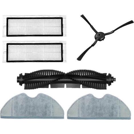 Brosse rotative, brosse latérale, filtre HEPA, chiffon de nettoyage pour aspirateur robot Qihoo 360 S7 Pro (pièce de rechange) (1/5)