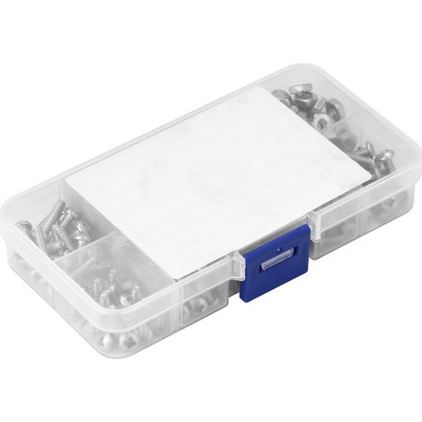 Kit de 260 vis à machine tête bombée cruciforme 6-32 en acier inoxydable, assortiment complet pour bricolage et réparation. (1/3)