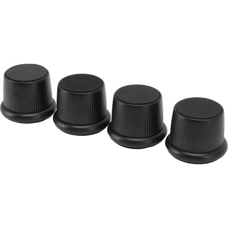 Lot de 4 rehausseurs de meubles réglables en hauteur, résistants à l'usure et antidérapants, pour machine à café ou canapé (noir). (1/5)