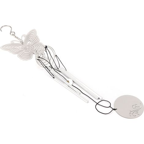 Carillon commémoratif en métal durable pour intérieur et extérieur, style tendance, pendentif décoratif à roulement à billes, papillons (1/5)