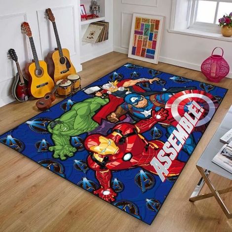 KLVGTIFS PUTapis de sol antidérapant Spiderman - NVY-4685 Marvel - 100x150cm - Moderne - Synthétique (1/4)