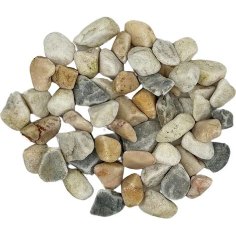 PACK +/- 1T (2 X 500Kg) Galets de Marbre Multicolore Hawaï Siena ø 8/12mm - Livraison STANDARD (1/5)