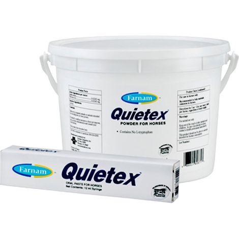 12 ml: QUIETEX aliment complémentaire indiqué pour les chevaux soumis à des situations stressantes.