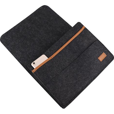 Lntyq Aufbewahrungstasche fürs Bett, Bett-Organizer für Telefon, Fernbedienung, Zeitschrift, Brille, Buch, Block (schwarz) (1/4)
