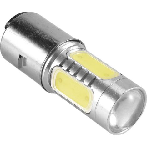 Geeignet für 12V BA20D H6 4 COB weiße LED-Lampen, geeignet für Motorrad-, Fahrrad-, Moped- und Quad-Scheinwerfer.