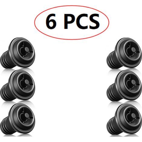 6 black plugs for vacuum pump - AquaForge (1/5)
