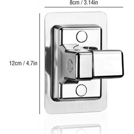 Support Douche Sans Percage,Support Pommeau de Douche Universel Réglable 360°,Support de Douche Mural,Support Mural (1/5)