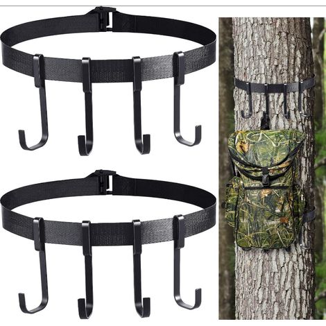 crochets multi-accessoires en treillis avec sangles antidérapantes suspension pour équipement chasse lot de 8 2 (1/4)