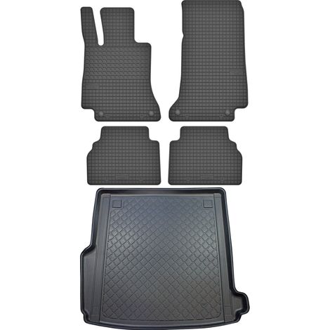 Juego de alfombrillas de goma para coche y maletero para Mercedes Clase E W213 Kombi desde noviembre de 2016.