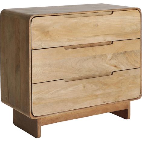 Commode nordique en bois de manguier style scandinave élégant - Bois naturel clair chaleureux (1/5)