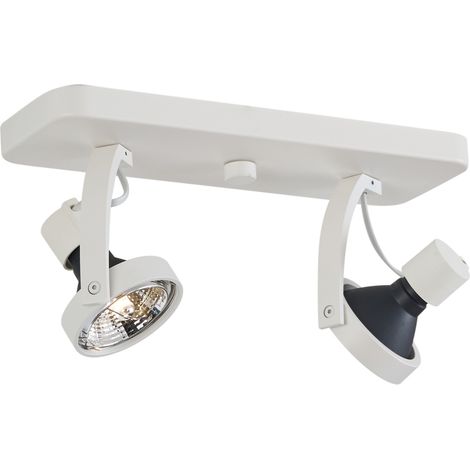 Design Deckenstrahler Weiß GU10 70mm 2-flammig Verstellbar - Vo