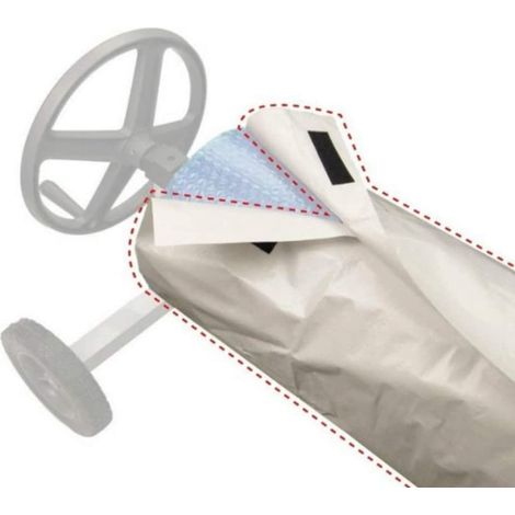 Couverture Enrouleur Bâche Piscine en Tissu Imperméable,Couverture pour Bâche Solaire,Bâche de Piscine Anti-Vent/Pluie/Poussière/UV—49096cm beige (1/5)