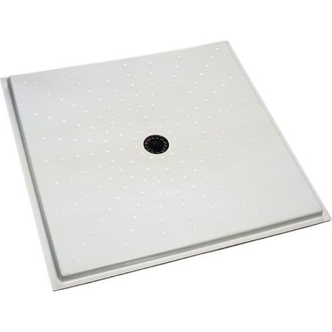 THERMOMAT - SANILINE PIATTO DOCCIA A FILO PAVIMENTO IN PMMA E ABS 800 X 800 MM. FORO CENTRALE D.90 480N