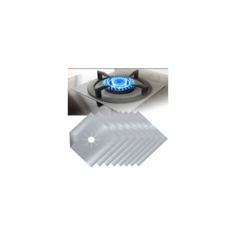 8Pcs Plaque de Cuisson à Gaz Protection en Téflon Argent Plaque Cuisson Gaz Protection Gaziniere Gaz Protection Cuisinière à Brûleurs Gaz Protection Anti-Corrosion Anti-adhésif pour Cuisine argent (1/5)