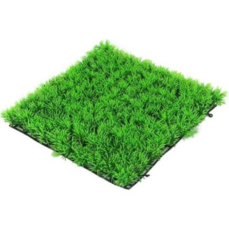 Plante Aquatique Artificielle - Tapis Végétal pour Aquarium - Compatible Eau Douce et Eau Salée - Hauteur 3 5 Cm - Dimensions 25 X 25 Cm - 1 Pièce (1/5)