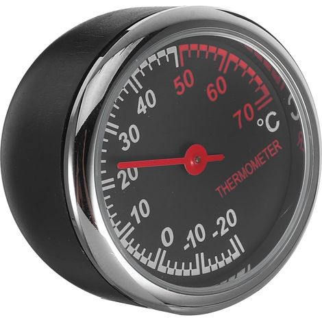 Thermomètre Mécanique pour Voiture sans Perçage, Résistant la Poussière, en Alliage et Verre, pour Tableau de Bord et Ventilation Automobile (1/5)