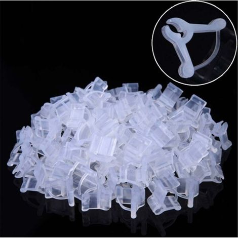 100 Pcs Clips De Greffe Petit en Plastique Transparent Plantes à Fleurs Végétales Outil De Greffage Accessoires De Jardinage (1/5)