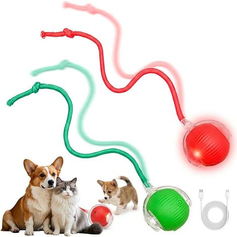 Interactive Ball Toy for Cats and Dogs, Green and Rolling Toy with Obstacle Detection, Active Pet Toy for Indoor Pets (1/5)