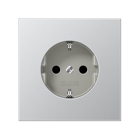 Base enchufe schuko 16A 250V aluminio JUNG AL1521KI