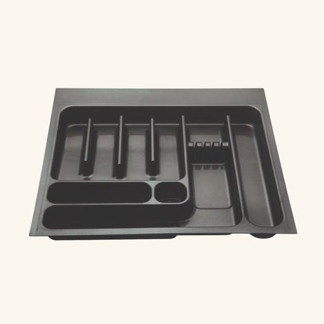 Cuisissimo – Range couverts 10 compartiments L 60 cm – Polypropylène résistant à l'humidité – Ajustable pour tiroirs – Organisation efficace des ustensiles