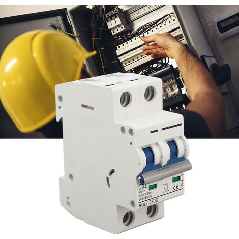 Miniatur-Leistungsschalter SGL7-63DC DC500V, bipolarer Solartrennschalter, thermomagnetische Auslöseeinheit, DIN-Schienenmontage für Solar-Photovoltaikanlagen, 32A. (1/5)