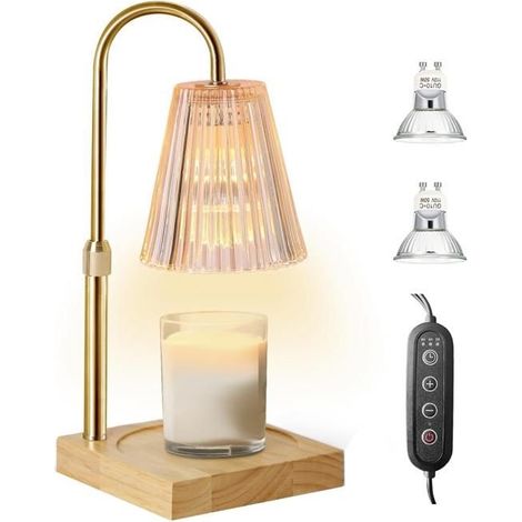 à Bougie avec Variateur, Chauffe-Bougie pour Bougies en Pot, Chauffe-Lampe, Chambre à Coucher, DéCoration D'IntéRieur, Prise UE (1/4)