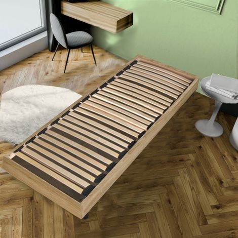 Unterbett auf Füßen SOMKIT 90x190 / Eiche gebleicht/ 188x89x29