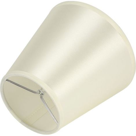 Abat-jour - - E14 - Tissu beige - Diam. 14 cm - Hauteur 13 cm (1/3)