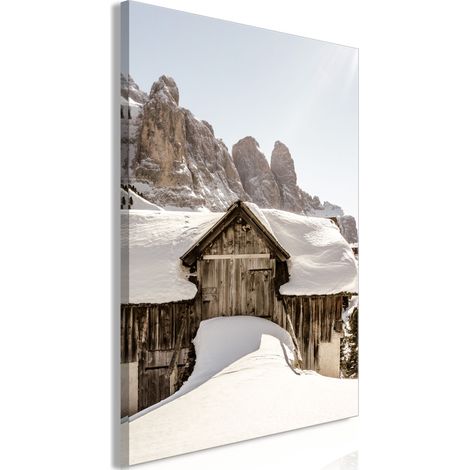 Gemälde – Winter in den Dolomiten (1-teilig) vertikal (1/3)