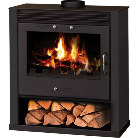 V05 – Poêle à bois 13 kW – Évacuation des fumées arrière – Rendement 76,87 % – Consommation 3,98 kg/h – Dimensions 692 x 439 x 853 mm