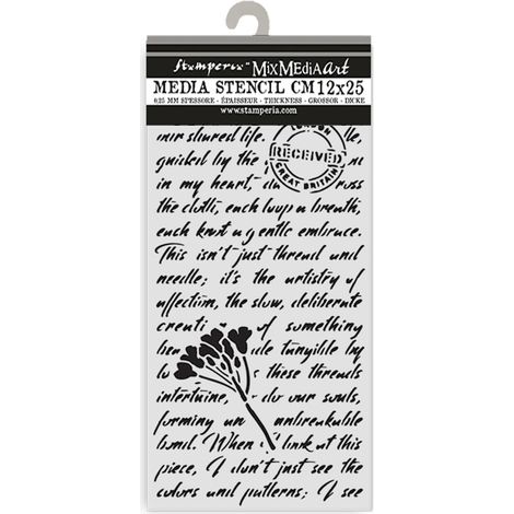 Thick Stencils for Scrapbooks, Albums, Cards, Bullet Journals, Flexible Material, Easy to Clean, for Crafts and Gifting (Quiet Days, Manuscript) (1/2)