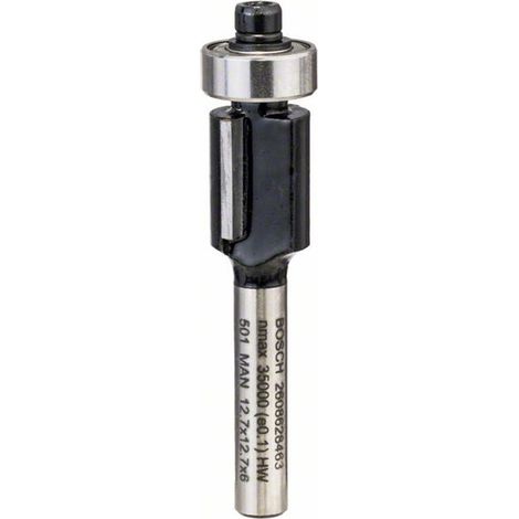 Bosch PRO Bündigfräser mit untenliegendem Führungskugellager, Ø 12,7 × L 12,7, Schaft 6 mm