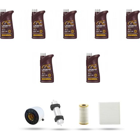 Kit tagliando 4 FILTRI e 7L OLIO compatibile con Audi A5 (F53,F5P,F5A,F5F) 50 TDI Mild Hybrid 210kw dal 2020