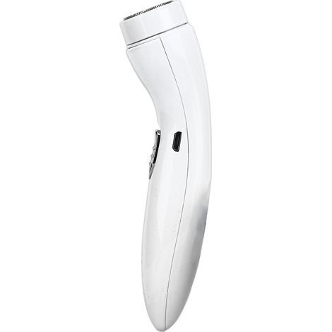 Rasoir électrique portable, silencieux et rapide, mini, pour voiture ou maison, tête rotative, double lame à anneau, blanc. (1/5)