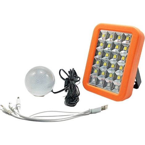 Faro energia solare LED con pannello 50W torcia da lavoro + lampadina TA151 (1/5)
