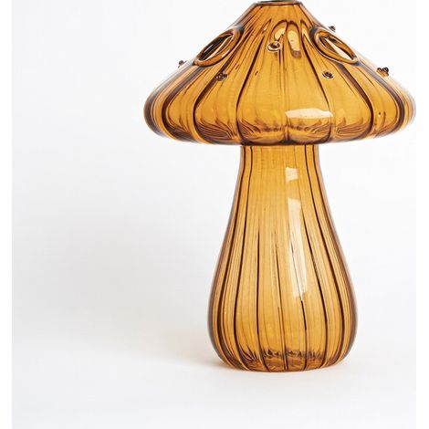 Vase champignon en verre marron (1/5)