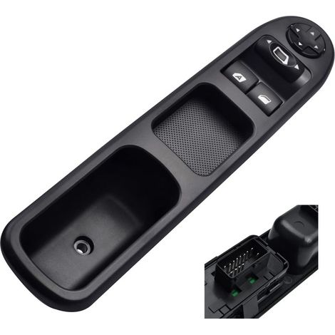 Elektrischer Fensterheberschalter vorne links für Peugeot 207 (6554QC), Nachbau. (1/5)