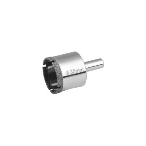 Scie Cloche Diamantée 35mm, Foret Avec Guidage Central, Trépan Avec Revêtement de Surface en Diamant Pour Coupe de Verre, Carrelage, Céramique, Marbre, Calcaire,