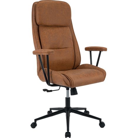Sedia da ufficio Siddar antico marrone