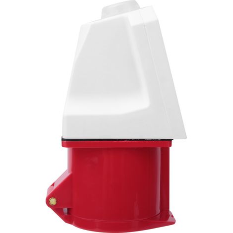 Prise industrielle étanche BEM-124 IP44 (4 trous, 32 A) Connecteur de fiche (380-415 V), vendue en boîtes de 10. (1/5)