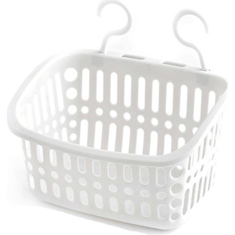 Panier de douche suspendu, petit panier de rangement durable et compatible avec salle de bain, cuisine et dortoir. (1/5)
