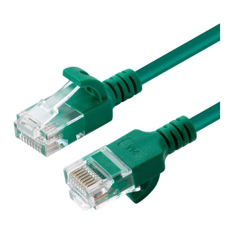 Câble réseau microconnect fin UTP Cat6a vert de 0,15 m (1/4)