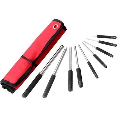 Juego de 9 herramientas de grabado de acero de varios tamaños con cabezas redondas, cuchillo ahuecado profesional (1/5)